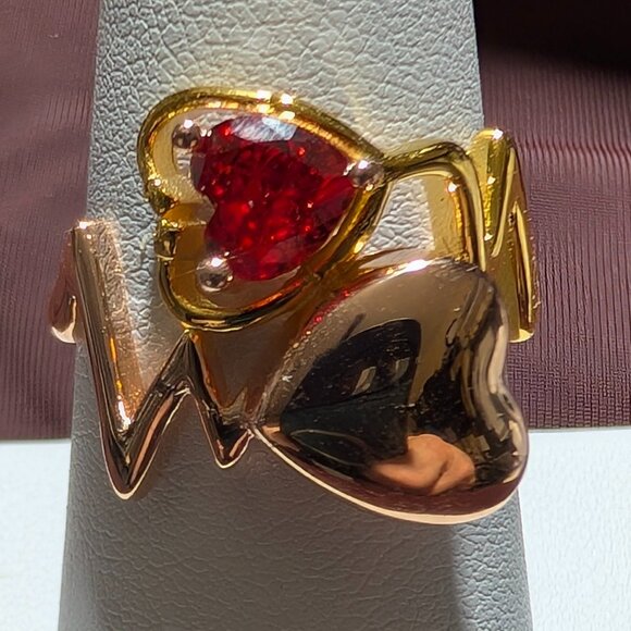 ** Rose Gold Cremation Urn Ring - SOULMEET Heartbeat Stethoscope- Size 7** - Picture 1 of 13
